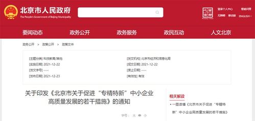 北京雙16條政策助力中小企業發展，網站推廣驅動創新力量新篇章